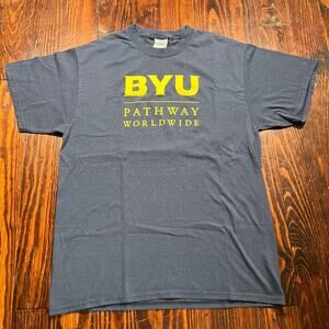 M Y2K BYU T Shirt Blue Regular